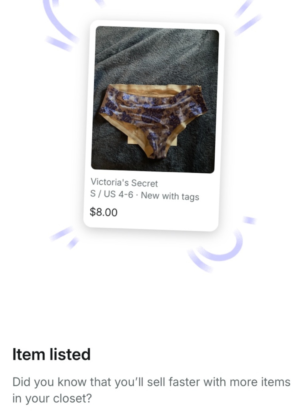 Victoria's Secret Purple Lace Bikini Panty
